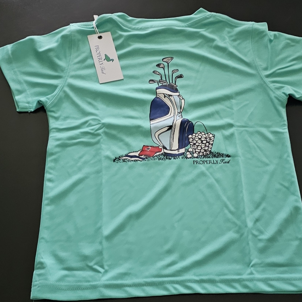New Properly Tied Performance Golf Graphic Tee Kids